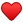 a small red heart